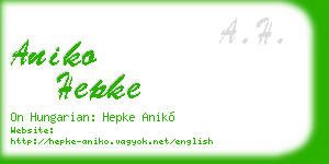 aniko hepke business card